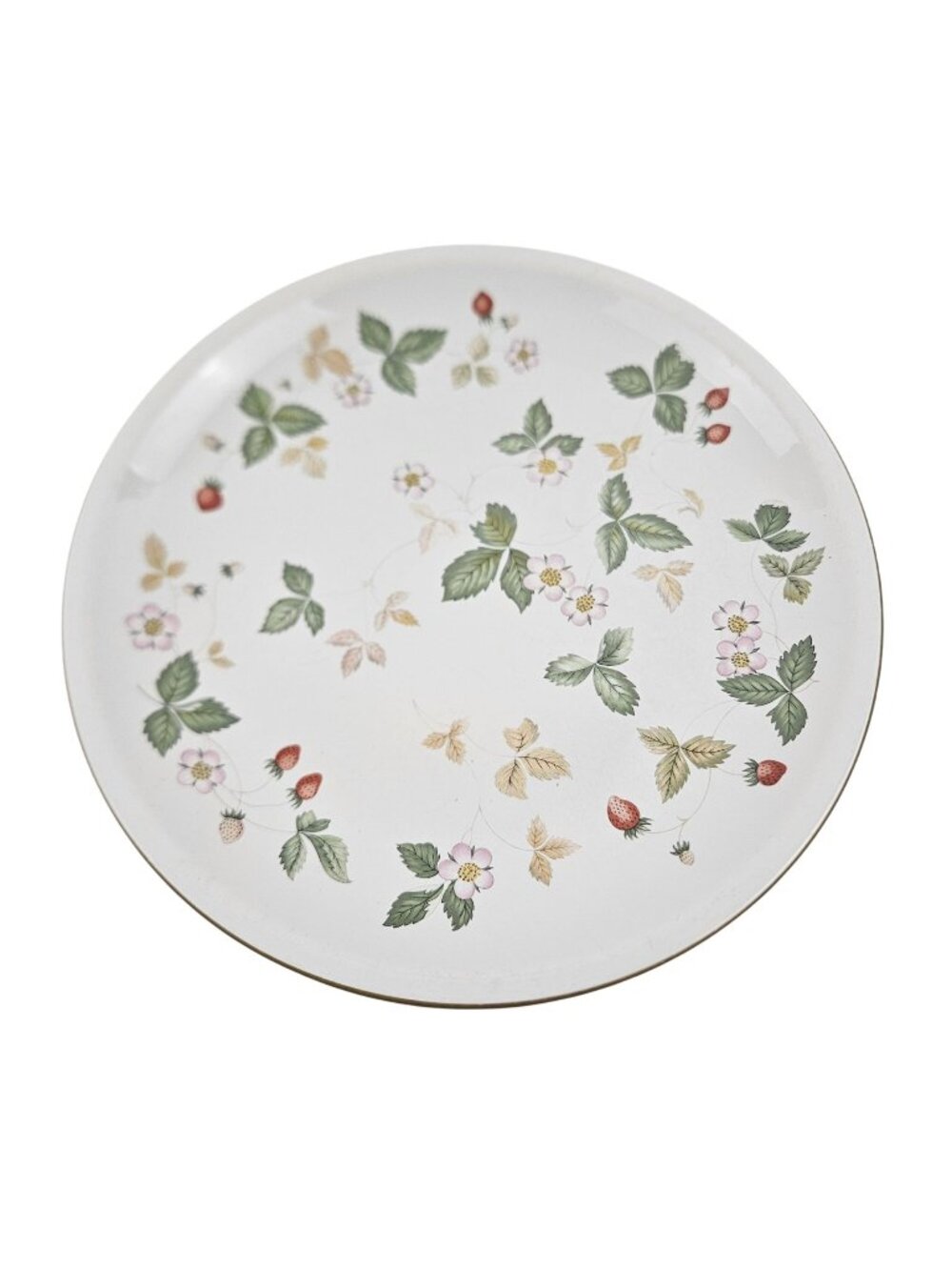 Wedgwood Wild Strawberry Coupe Dinner Plate Oven To Table England Vintage